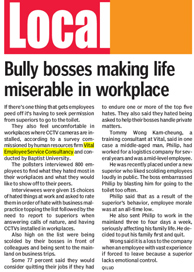 The Standard – Bully bosses making life miserable in workplace