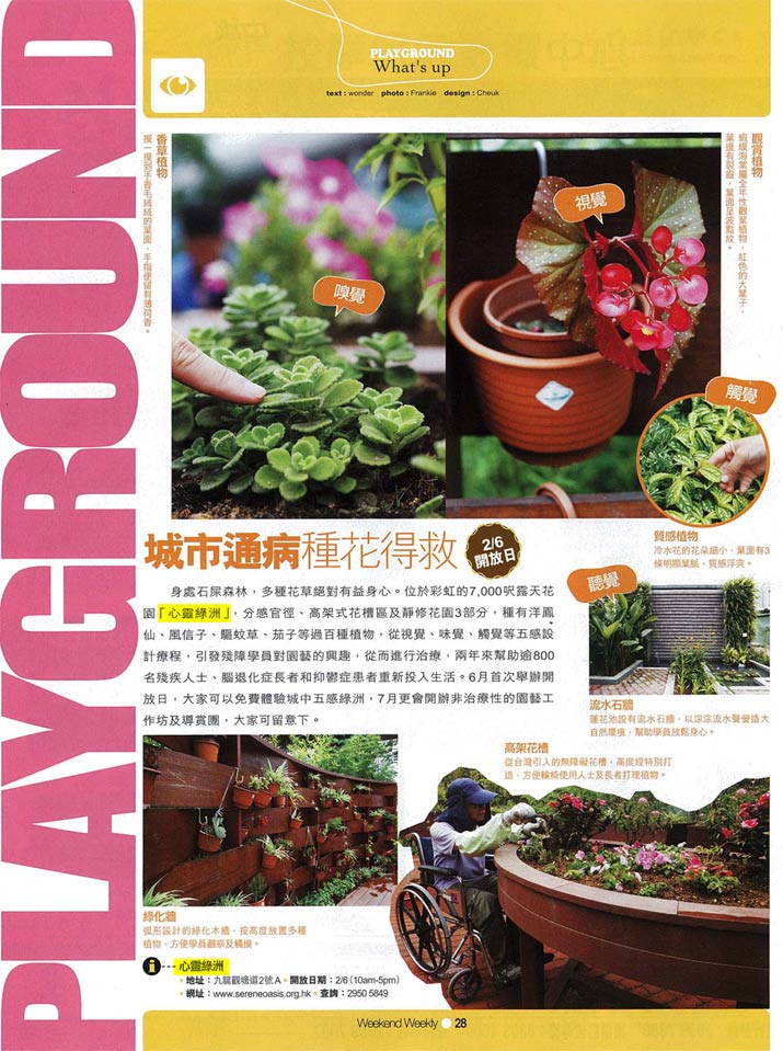 媒體報導: 新假期 - 城市通病 種花得救    