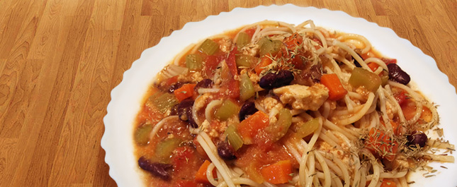 至營「煮」角：亞麻籽肉醬意粉
