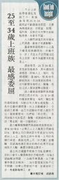 經濟日報-25至34歲上班族 最感委屈