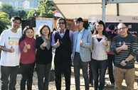 觀塘區區議員親臨支持，包括畢東尼先生(中)、潘任惠珍女士(左三)及胡志健先生(右三)