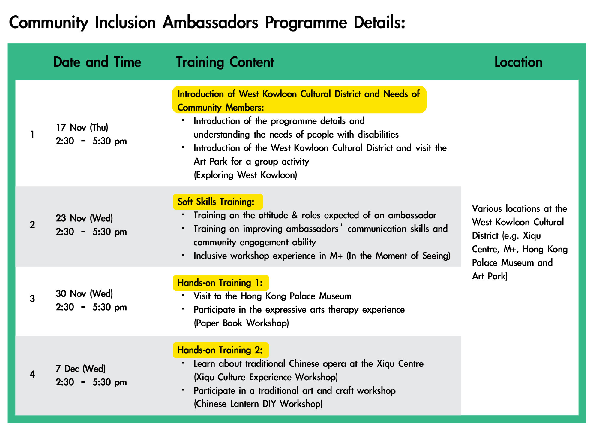  Community Inclusion Ambassador Program Details